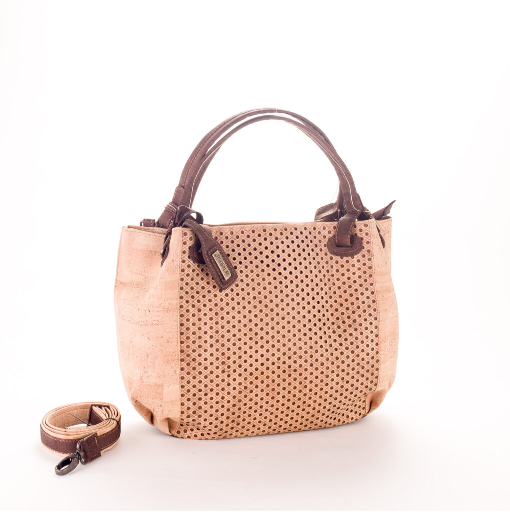 Sac à Main En Liège Type Cartable - Création Artisanale Neuve Avec étiquettes - Couleur Beige Naturel